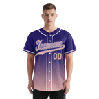 Custom Purple Pink Fade Fashion Personalized Authentic Baseball Jersey BSBJ01-D0a7070
