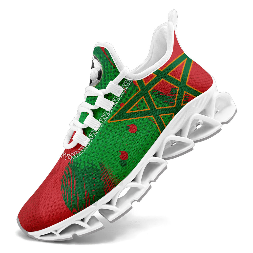 Custom Morocco 2026 World Cup Sneakers DIY Country Flag Running Shoes Lightweight Sport Shoes Gift for Football Fans Personalized Team Name and Logo FN003XD-F009086-4