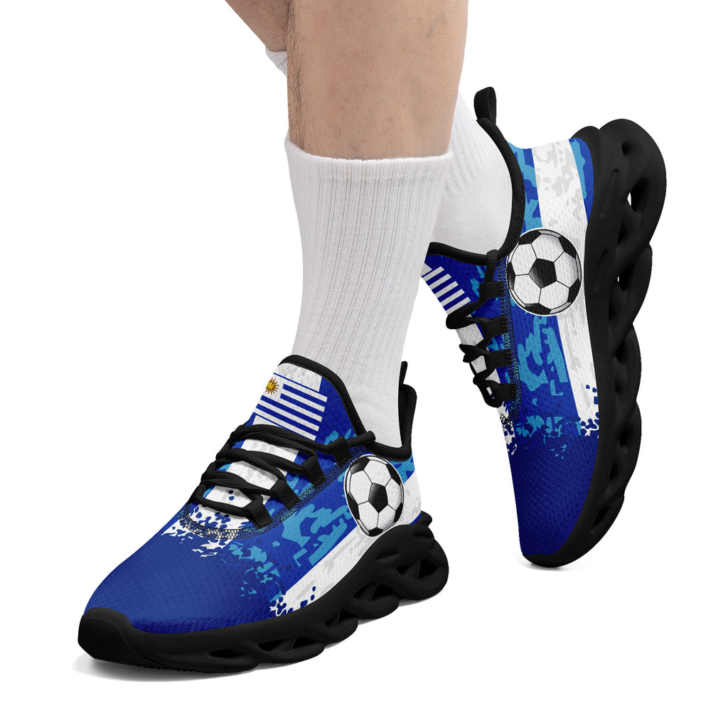 Custom Uruguay 2026 World Cup Sneakers DIY Country Flag Running Shoes Lightweight Sport Shoes Gift for Football Fans Personalized Team Name and Logo FN003-F009072-2