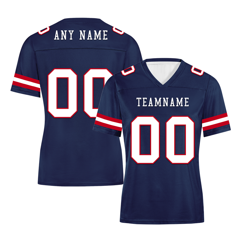 Custom Blue Classic Style Personalized Authentic Football Jersey FBJ02-bd0a70b0