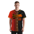 Custom Orange Black Gradient Fashion Personalized Authentic Baseball Jersey BSBJ01-D0a7aa8
