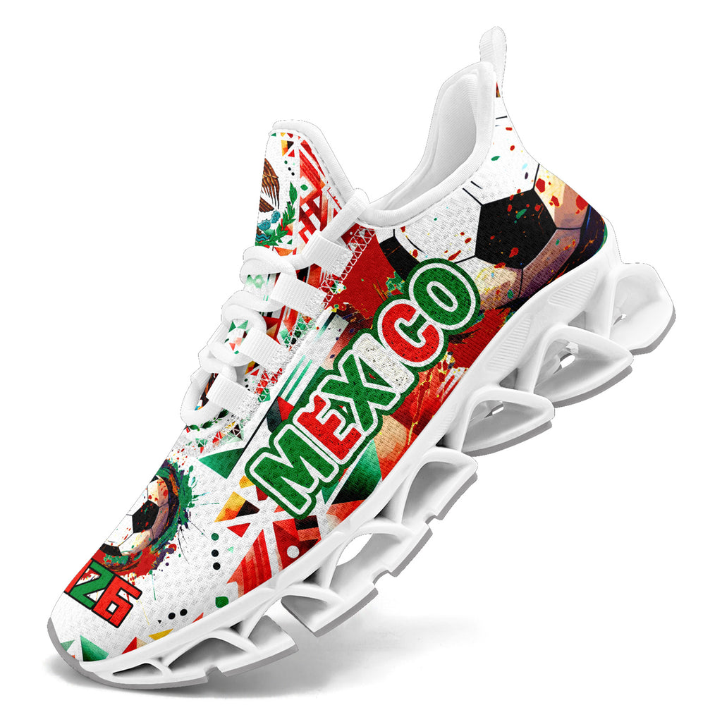 Custom 2026 World Cup Mexico Sneakers DIY Country Flag Running Shoes Lightweight Sport Shoes Gift for Football Fans Personalized Team Name and Logo FN003XD-F023050-5