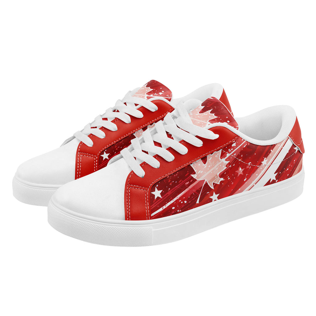 Custom Canada 2026 World Cup Sneakers DIY Country Flag Running Shoes Lightweight Sport Shoes Gift for Football Fans Personalized Team Name and Logo FN023-F020031-5