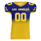 Custom Blue Yellow Fade Fashion Los Angeles High-Performance American Football Jersey FBJ06-D020252-15