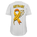Custom White World Cancer Day Personalized Authentic Baseball Jersey BSBJ01-E06020-12