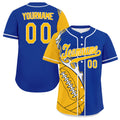 Custom Blue Yellow Classic Style Personalized Authentic Baseball Jersey UN002-D0b0a00-ae