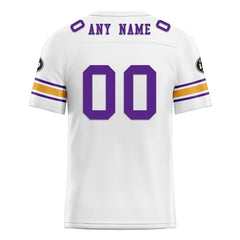 Custom White Purple Minnesota Personalized Authentic Football Jersey FBJ02-D020256-9