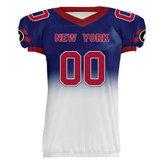 Custom Blue Red White Fade Fashion New York High-Performance American Football Jersey FBJ06-D020252-21