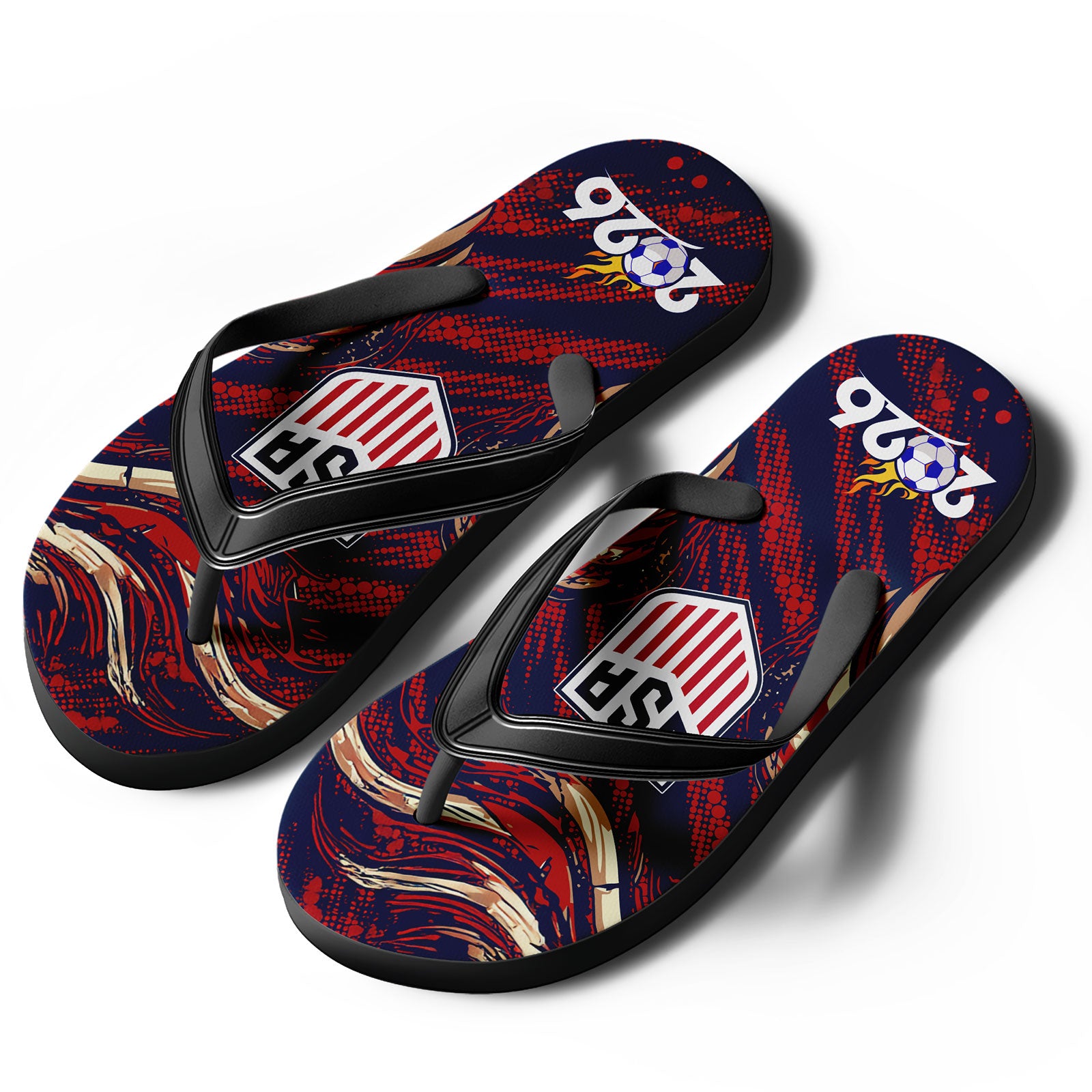 Custom United States 2026 World Cup Sneakers DIY Country Flag Running Shoes Lightweight Sport Shoes Gift for Football Fans Personalized Team Name and Logo FN058-F028041-7