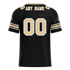 Custom Black Beige New Orleans Personalized Authentic Football Jersey FBJ02-D020256-10