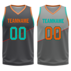 Custom Gray Classic Style Reversible Basketball Uniform Personalized COOLMAX BBJR-D017024
