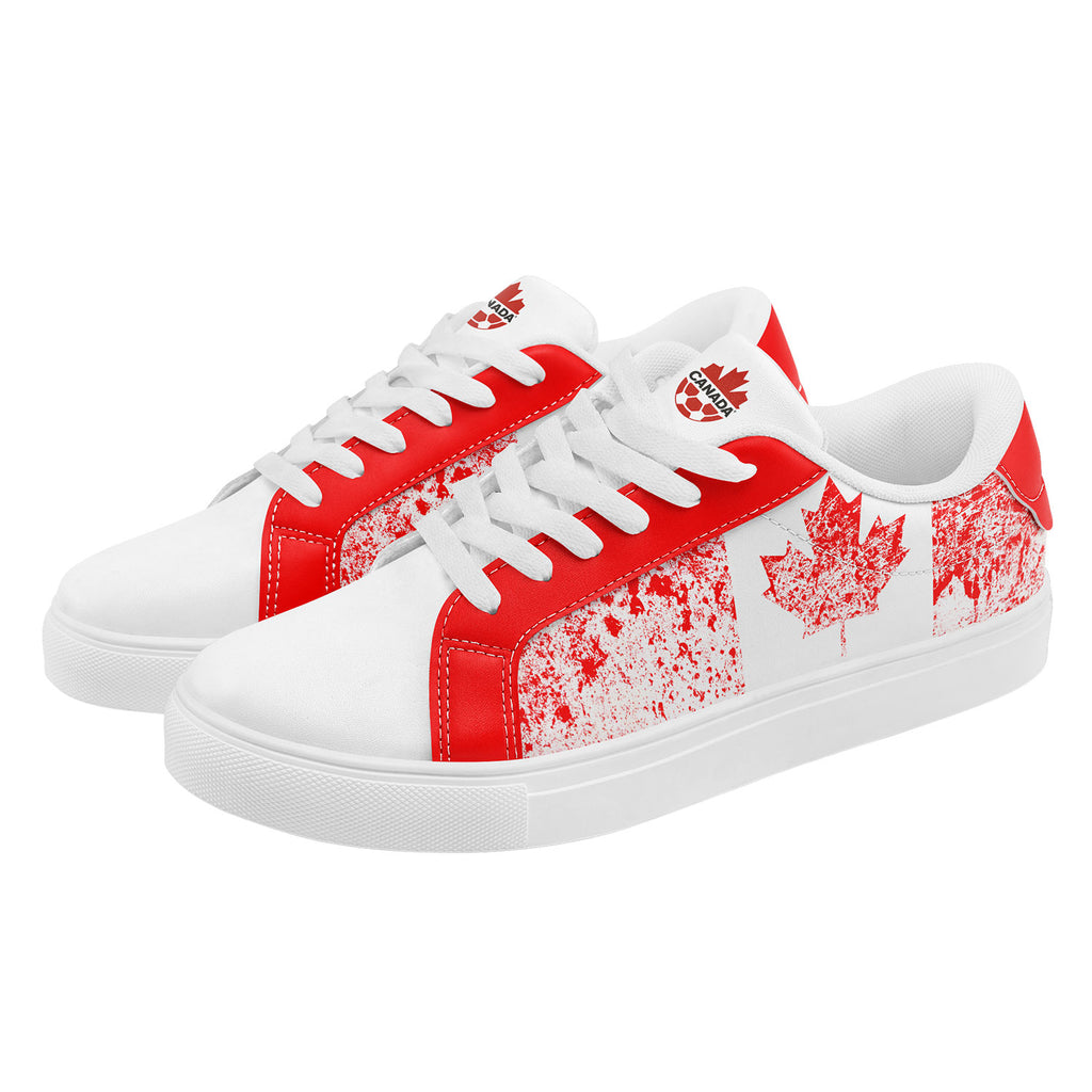 Custom Canada 2026 World Cup Sneakers DIY Country Flag Running Shoes Lightweight Sport Shoes Gift for Football Fans Personalized Team Name and Logo FN023-F020031-1