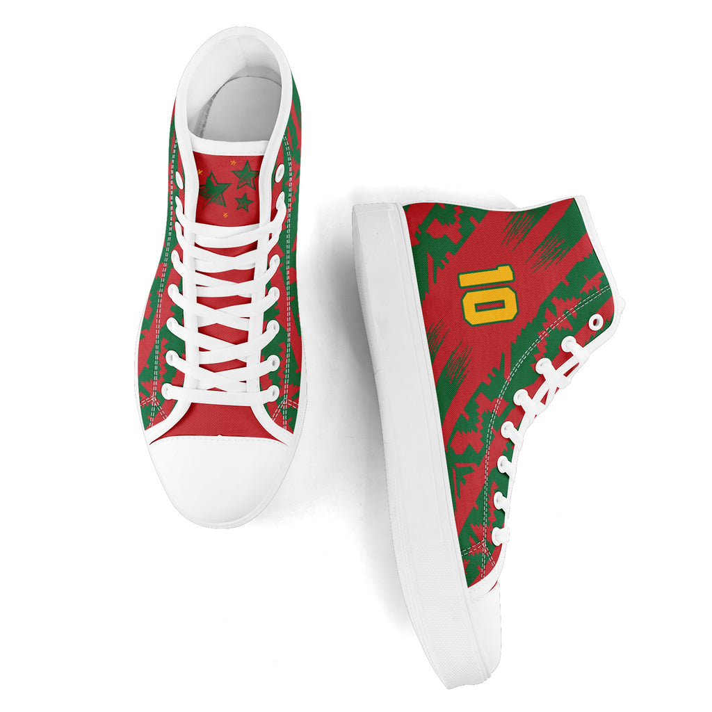 Custom Morocco 2026 World Cup Sneakers DIY Country Flag Running Shoes Lightweight Sport Shoes Gift for Football Fans Personalized Team Name and Logo FN024-F009121-3