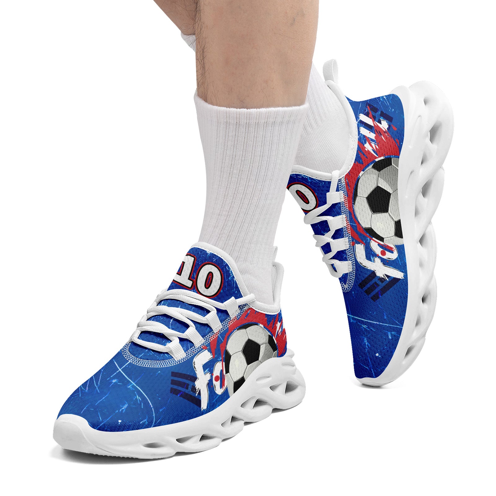 Custom South Korea 2026 World Cup Sneakers DIY Country Flag Running Shoes Lightweight Sport Shoes Gift for Football Fans Personalized Team Name and Logo FN003-F009054-3
