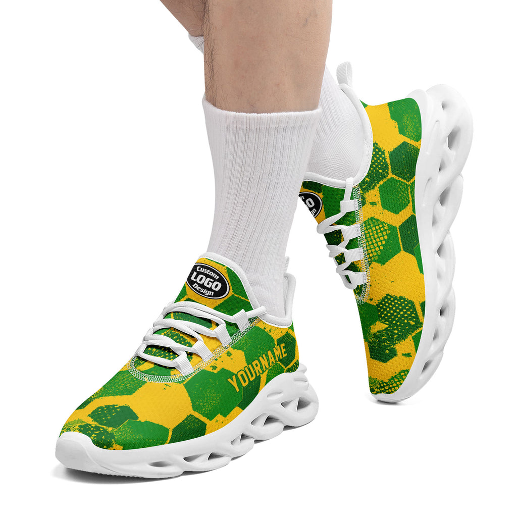 Custom 2026 World Cup Brazil Sneakers DIY Country Flag Running Shoes Lightweight Sport Shoes Gift for Football Fans Personalized Team Name and Logo FN003-F027085-4