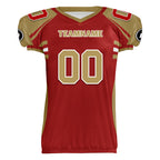 Custom Yellow Red California High-Performance American Football Jersey FBJ06-D023001-25