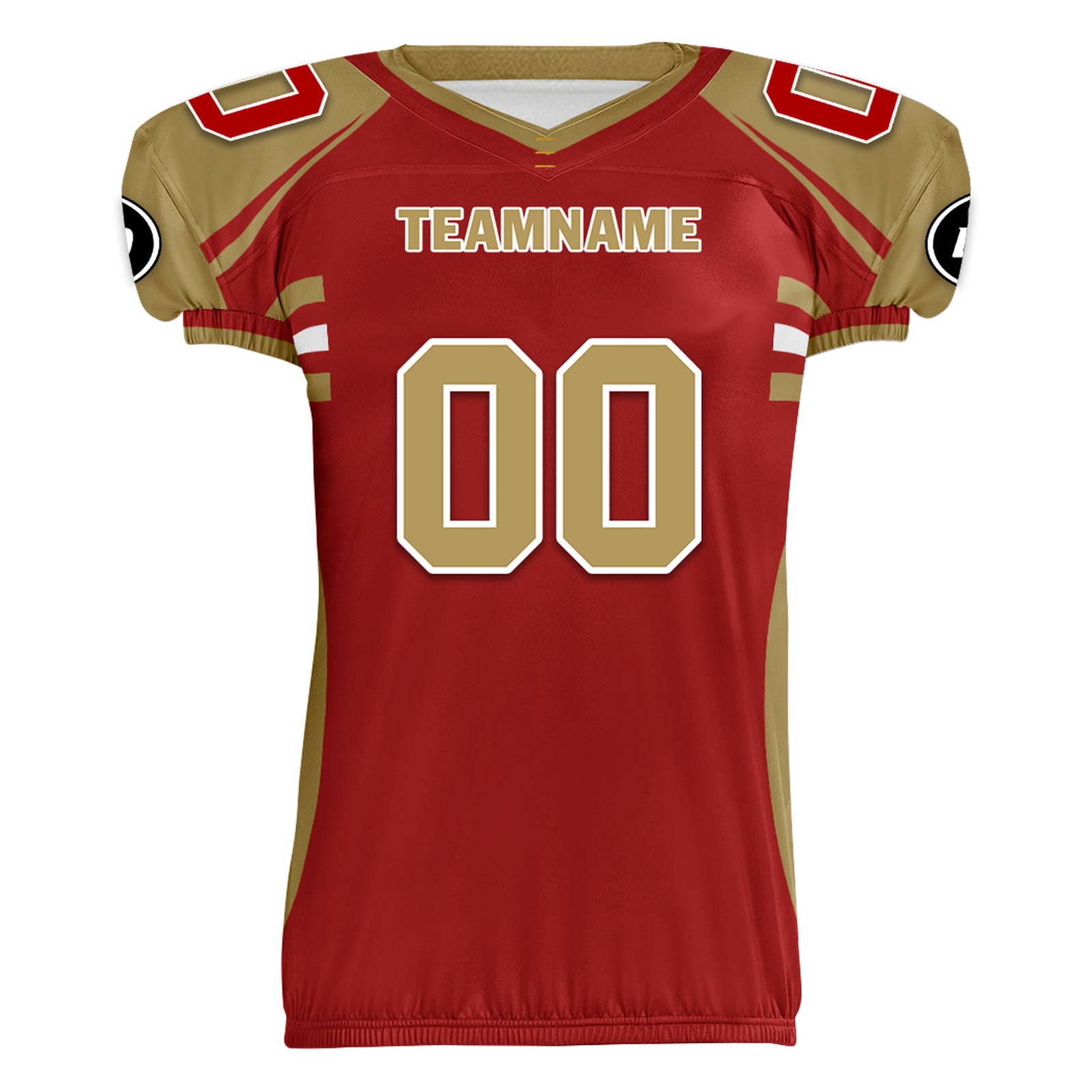 Custom Yellow Red California High-Performance American Football Jersey FBJ06-D023001-25