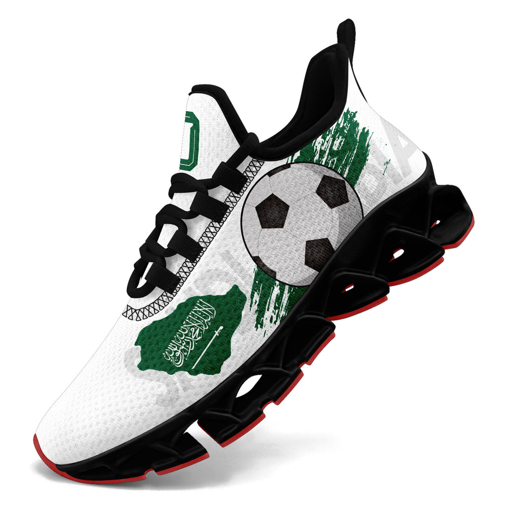 Custom Saudi Arabia 2026 World Cup Sneakers DIY Country Flag Running Shoes Lightweight Sport Shoes Gift for Football Fans Personalized Team Name and Logo FN003XD-F009100-5