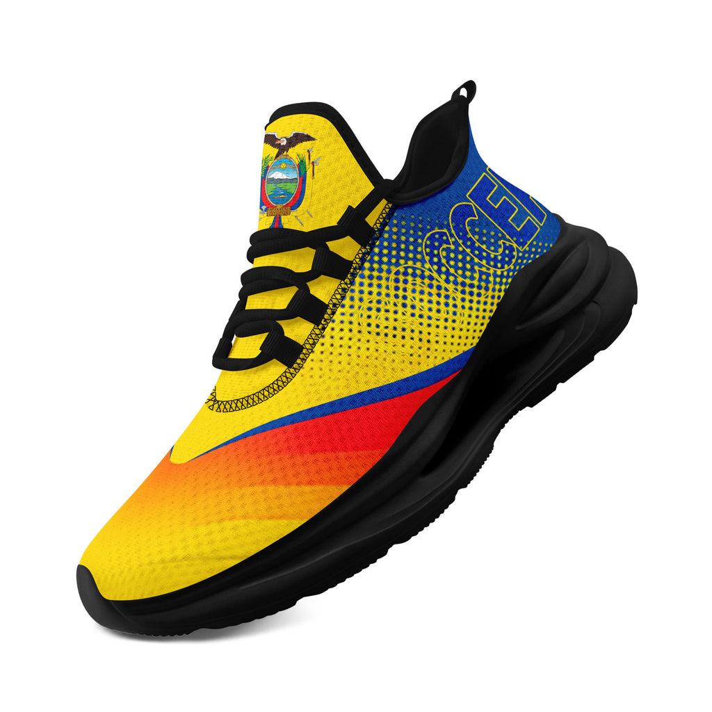 Custom Ecuador 2026 World Cup Sneakers DIY Country Flag Running Shoes Lightweight Sport Shoes Gift for Football Fans Personalized Team Name and Logo FN079-F009088-3