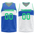 Custom Blue White Classic Style Reversible Basketball Uniform Personalized Ordinary BBJR-D017009
