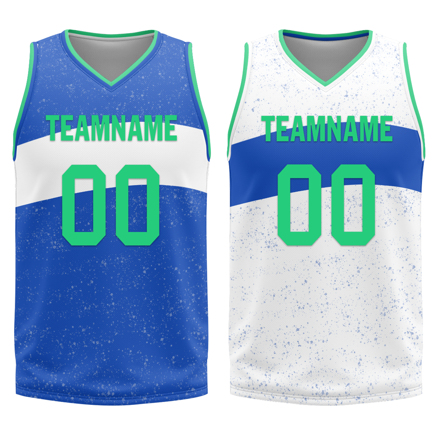 Custom Blue White Classic Style Reversible Basketball Uniform Personalized Ordinary BBJR-D017009
