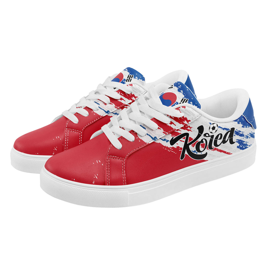 Custom South Korea 2026 World Cup Sneakers DIY Country Flag Running Shoes Lightweight Sport Shoes Gift for Football Fans Personalized Team Name and Logo FN023-F009080-2