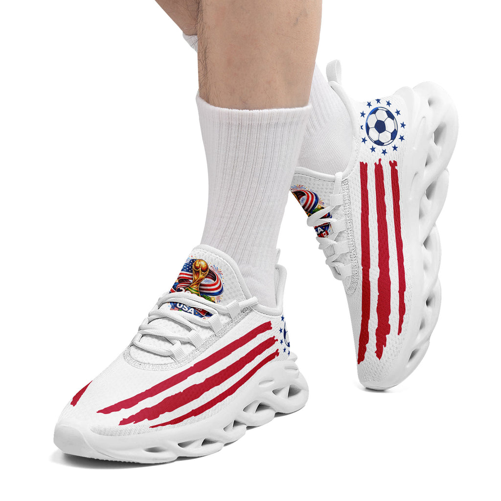 Custom United States 2026 World Cup Sneakers DIY Country Flag Running Shoes Lightweight Sport Shoes Gift for Football Fans Personalized Team Name and Logo FN003-F028035-2