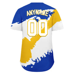 Custom Blue White Yellow Uruguayan Flag Personalized Authentic Baseball Jersey BSBJ01-E06022-7