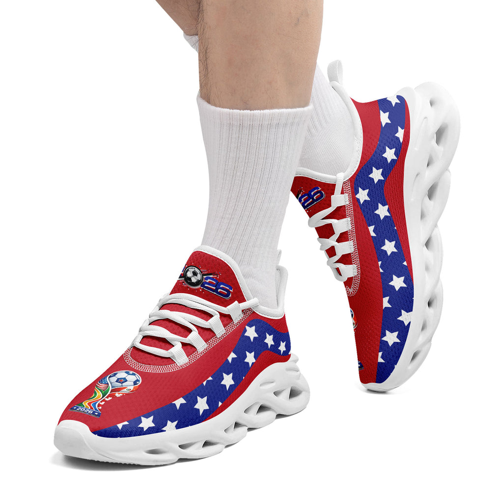 Custom United States 2026 World Cup Sneakers DIY Country Flag Running Shoes Lightweight Sport Shoes Gift for Football Fans Personalized Team Name and Logo FN003-F028035-1