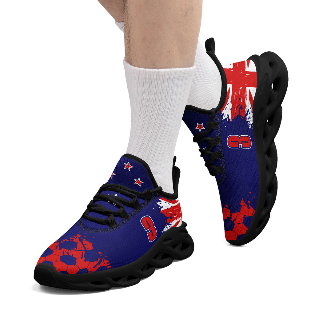 Custom 2026 World Cup New Zealand Sneakers DIY Country Flag Running Shoes Lightweight Sport Shoes Gift for Football Fans Personalized Team Name and Logo FN003-F027079-2