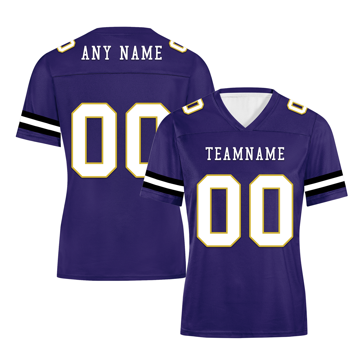 Custom Purple Classic Style Personalized Authentic Football Jersey FBJ02-bd0a70cb