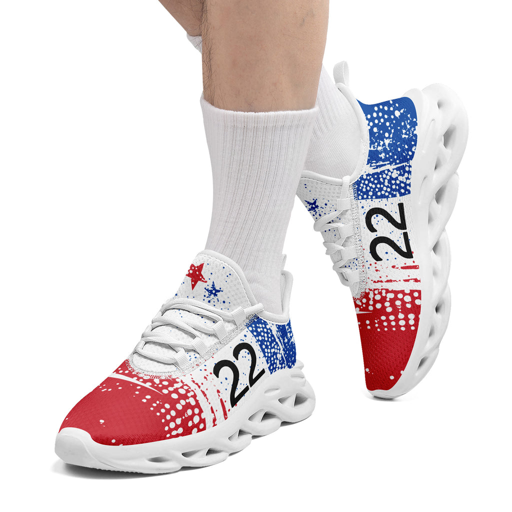 Custom South Korea 2026 World Cup Sneakers DIY Country Flag Running Shoes Lightweight Sport Shoes Gift for Football Fans Personalized Team Name and Logo FN003-F009114-8