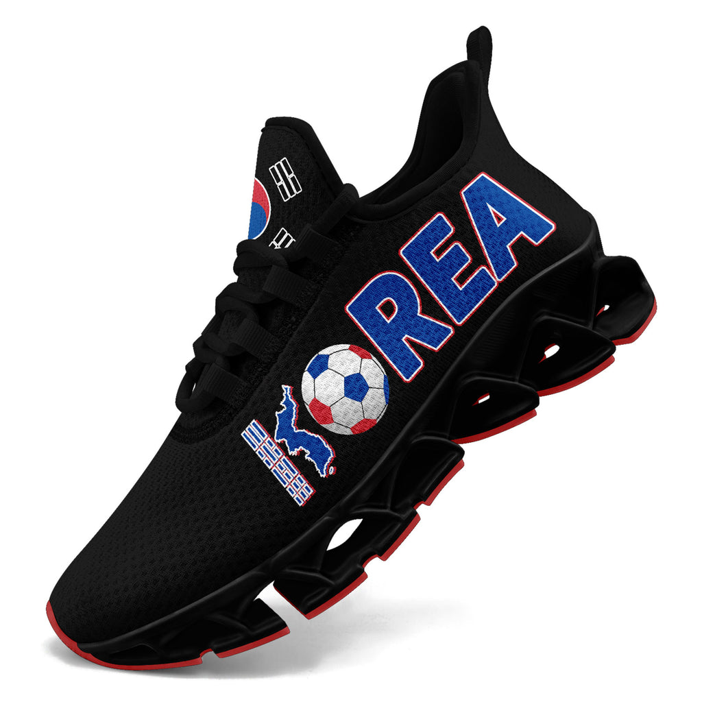 Custom South Korea 2026 World Cup Sneakers DIY Country Flag Running Shoes Lightweight Sport Shoes Gift for Football Fans Personalized Team Name and Logo FN003XD-F009063-2