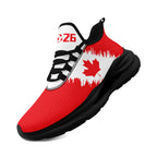 Custom 2026 World Cup Canada Sneakers DIY Country Flag Running Shoes Lightweight Sport Shoes Gift for Football Fans Personalized Team Name and Logo FN079-F023063-1