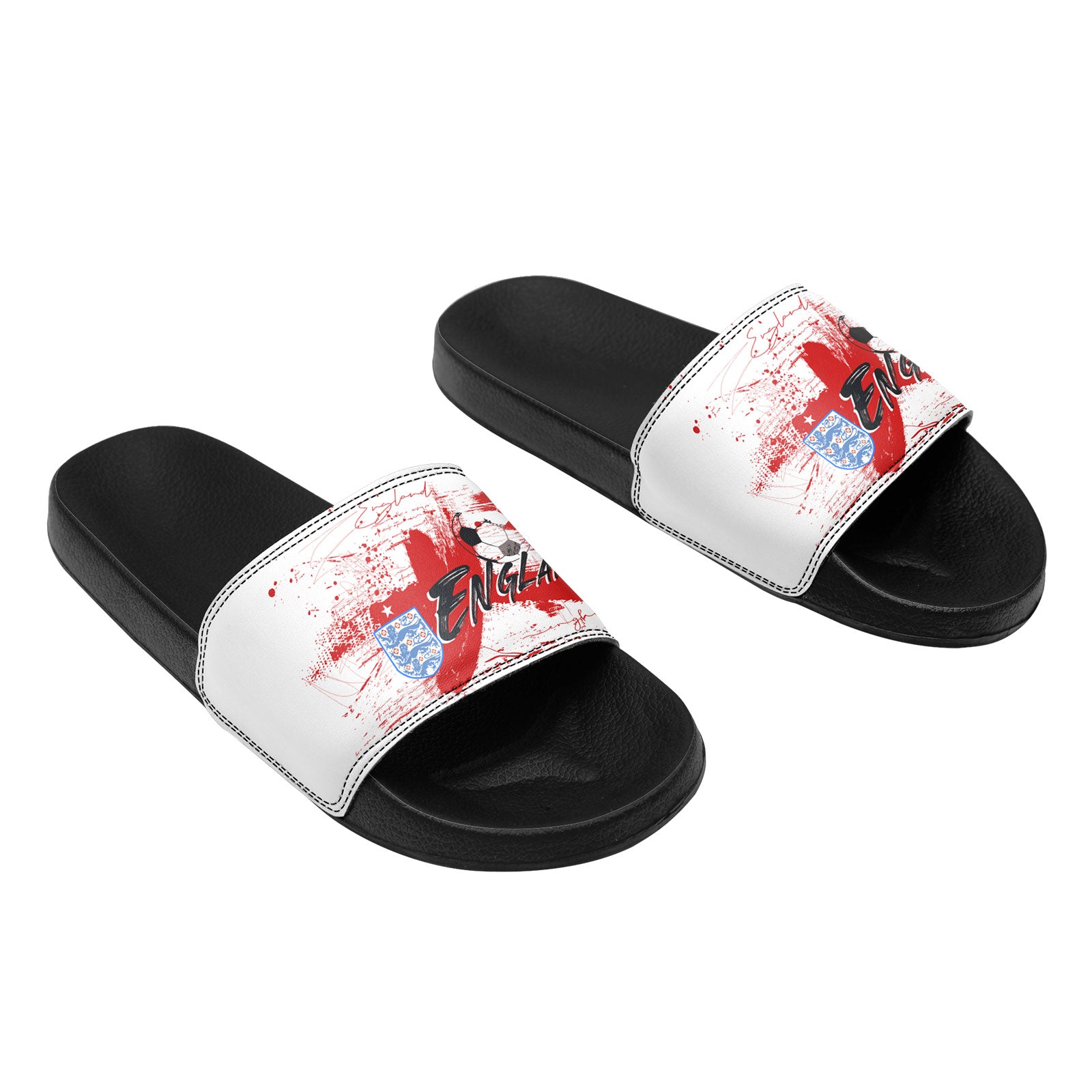 Custom England 2026 World Cup Sneakers DIY Country Flag Running Shoes Lightweight Sport Shoes Gift for Football Fans Personalized Team Name and Logo FN056-F020033-3