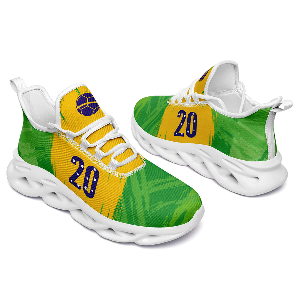 Custom 2026 World Cup Brazil Sneakers DIY Country Flag Running Shoes Lightweight Sport Shoes Gift for Football Fans Personalized Team Name and Logo FN003-F027077-8