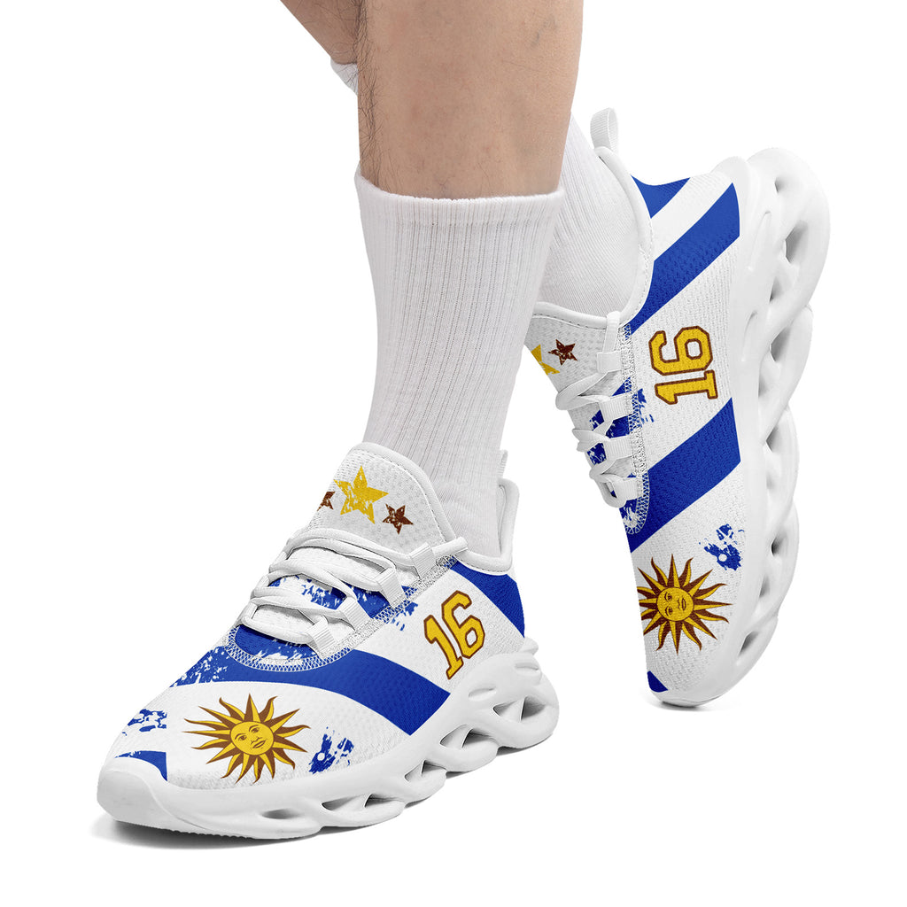 Custom Uruguay 2026 World Cup Sneakers DIY Country Flag Running Shoes Lightweight Sport Shoes Gift for Football Fans Personalized Team Name and Logo FN003-F009122-7