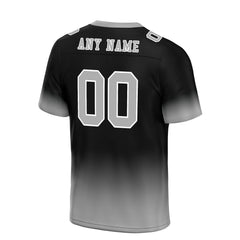 Custom Gray Black Fade Fashion Personalized Authentic Football Jersey FBJ02-D06083