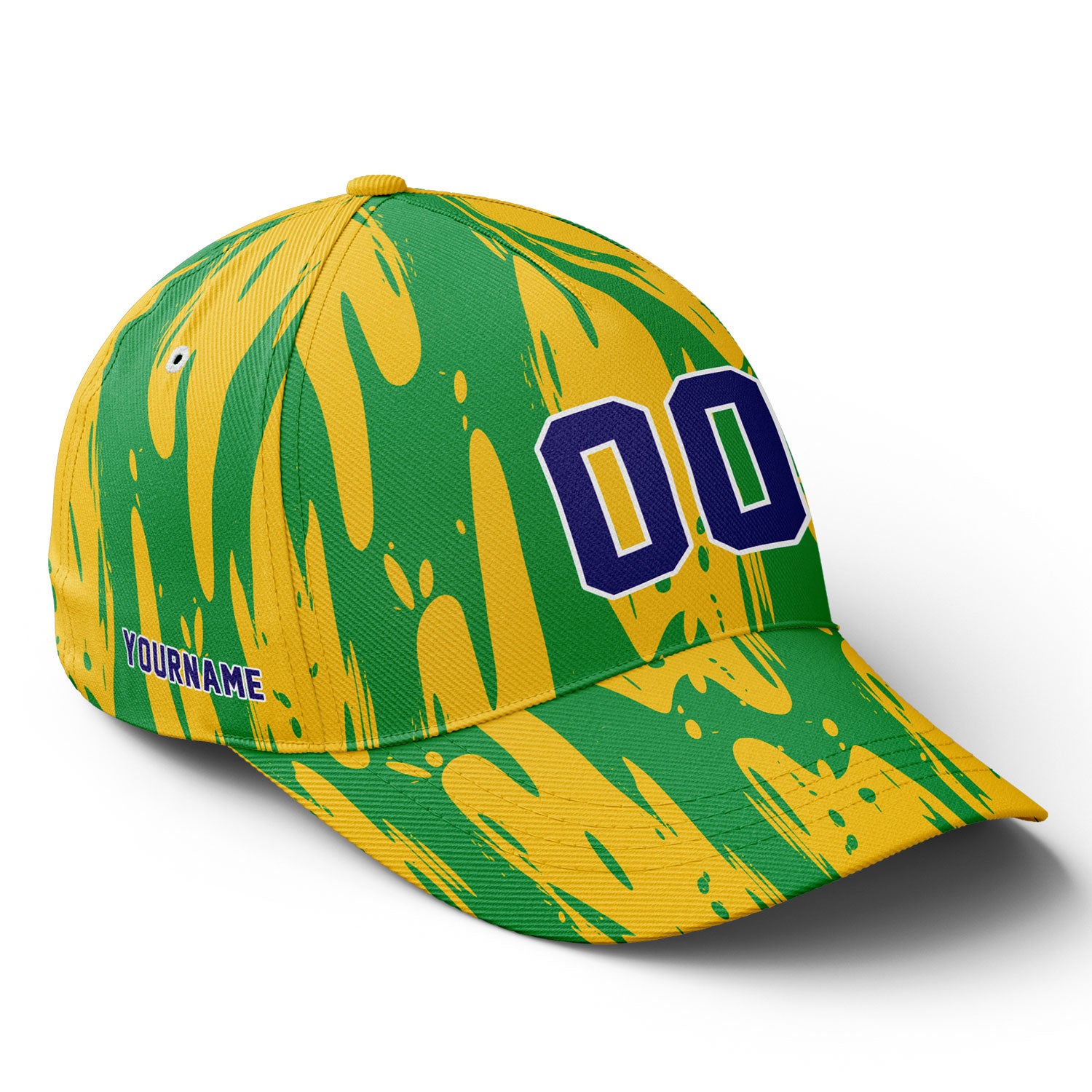 Personalized 2026 Brazil Soccer Fan Hat - Add Your Name & Design Custom 2026 Football Tournament Hat YW061-F027087-1
