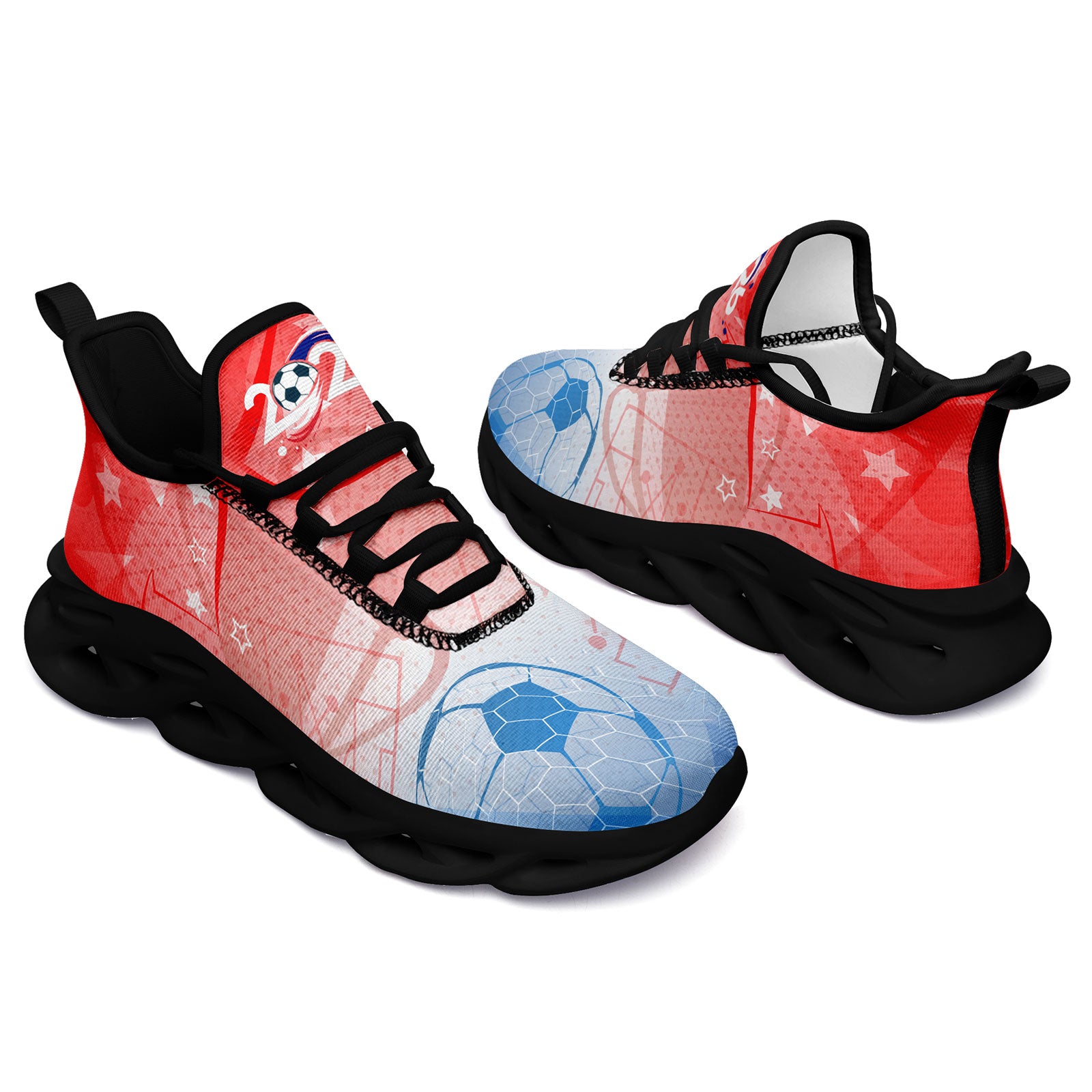 Custom France 2026 World Cup Sneakers DIY Country Flag Running Shoes Lightweight Sport Shoes Gift for Football Fans Personalized Team Name and Logo FN003-F025037-4