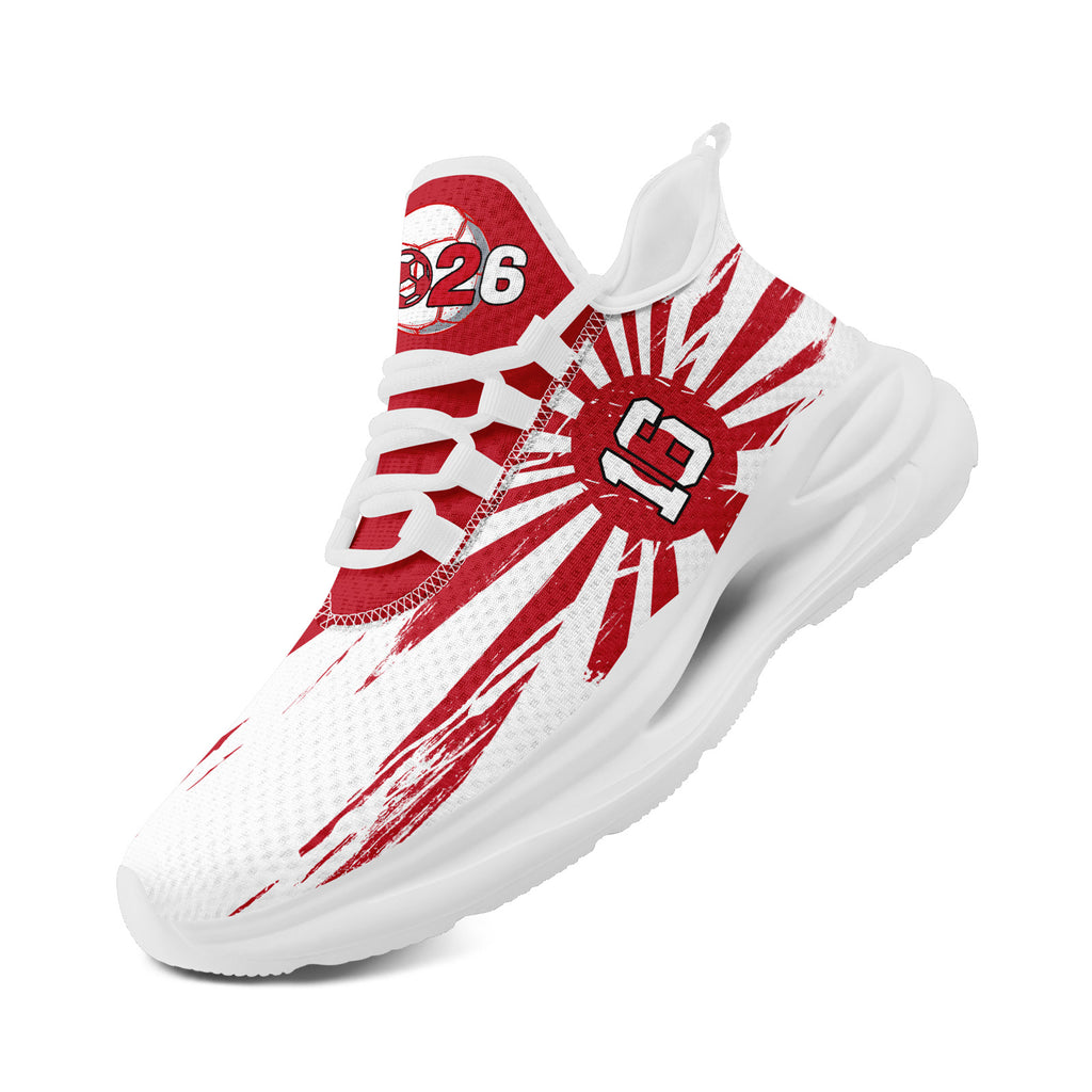 Custom 2026 World Cup Japan Sneakers DIY Country Flag Running Shoes Lightweight Sport Shoes Gift for Football Fans Personalized Team Name and Logo FN079-F023088-3