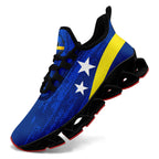 Custom Curaçao 2026 World Cup Sneakers DIY Country Flag Running Shoes Lightweight Sport Shoes Gift for Football Fans Personalized Team Name and Logo FN003XD-F009091-2