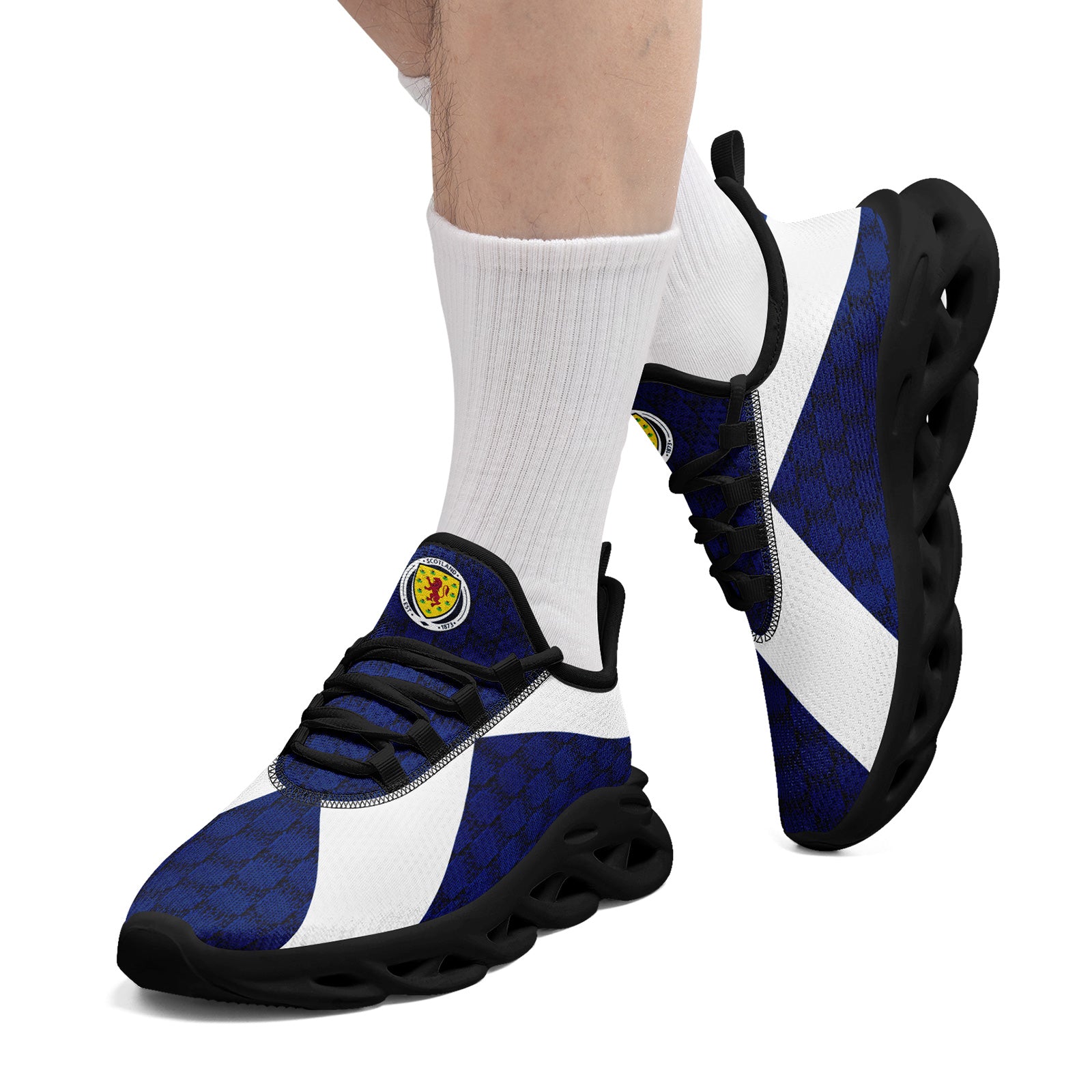 Custom Scotland 2026 World Cup Sneakers DIY Country Flag Running Shoes Lightweight Sport Shoes Gift for Football Fans Personalized Team Name and Logo FN003-F020027-1