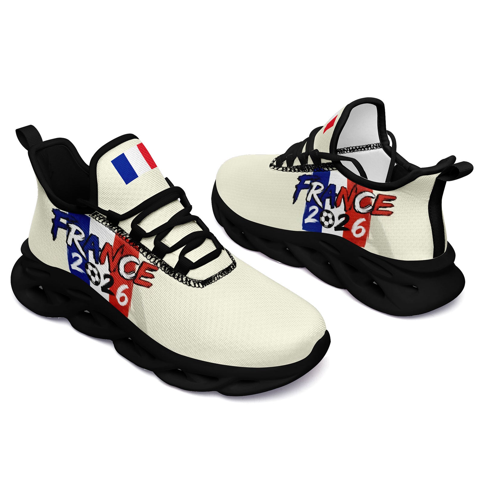 Custom France 2026 World Cup Sneakers DIY Country Flag Running Shoes Lightweight Sport Shoes Gift for Football Fans Personalized Team Name and Logo FN003-F025037-6