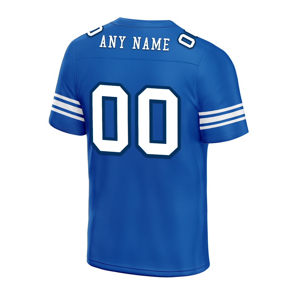 Custom Blue Classic Style Personalized Authentic Football Jersey FBJ02-bd0a700f