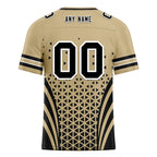 Custom Beige Black Louisiana Personalized Authentic Football Jersey FBJ02-D023033-19