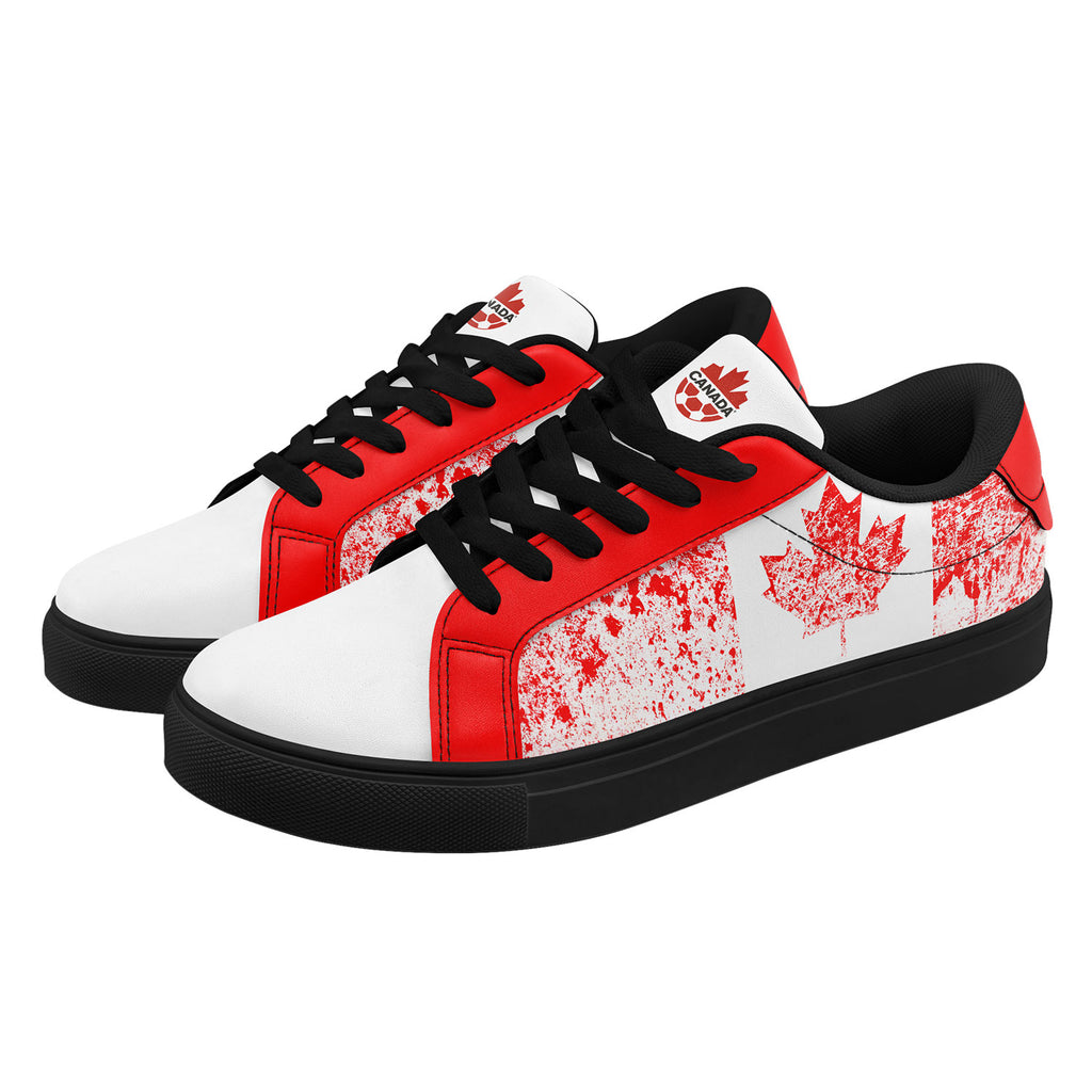 Custom Canada 2026 World Cup Sneakers DIY Country Flag Running Shoes Lightweight Sport Shoes Gift for Football Fans Personalized Team Name and Logo FN023-F020031-1
