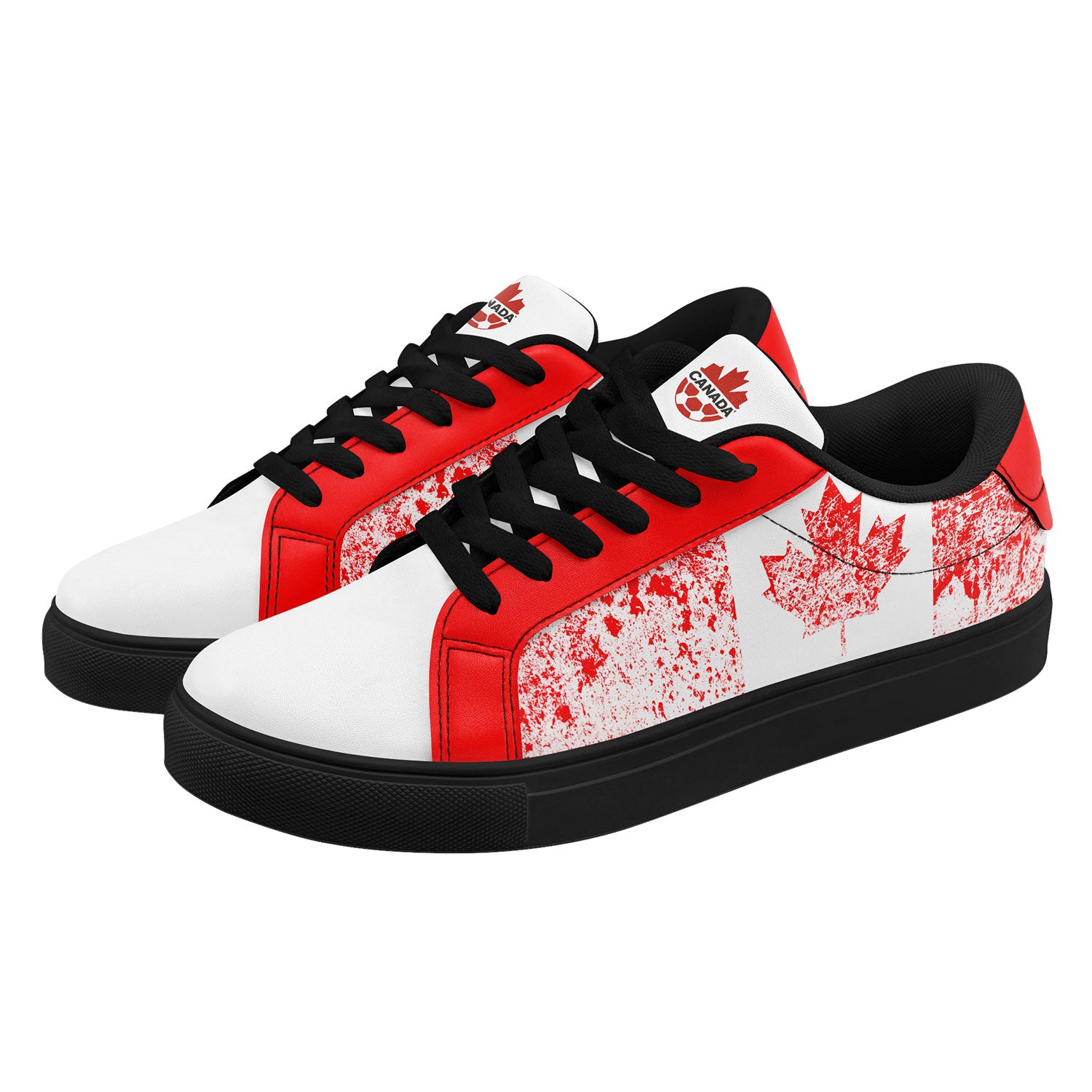 Custom Canada 2026 World Cup Sneakers DIY Country Flag Running Shoes Lightweight Sport Shoes Gift for Football Fans Personalized Team Name and Logo FN023-F020031-1