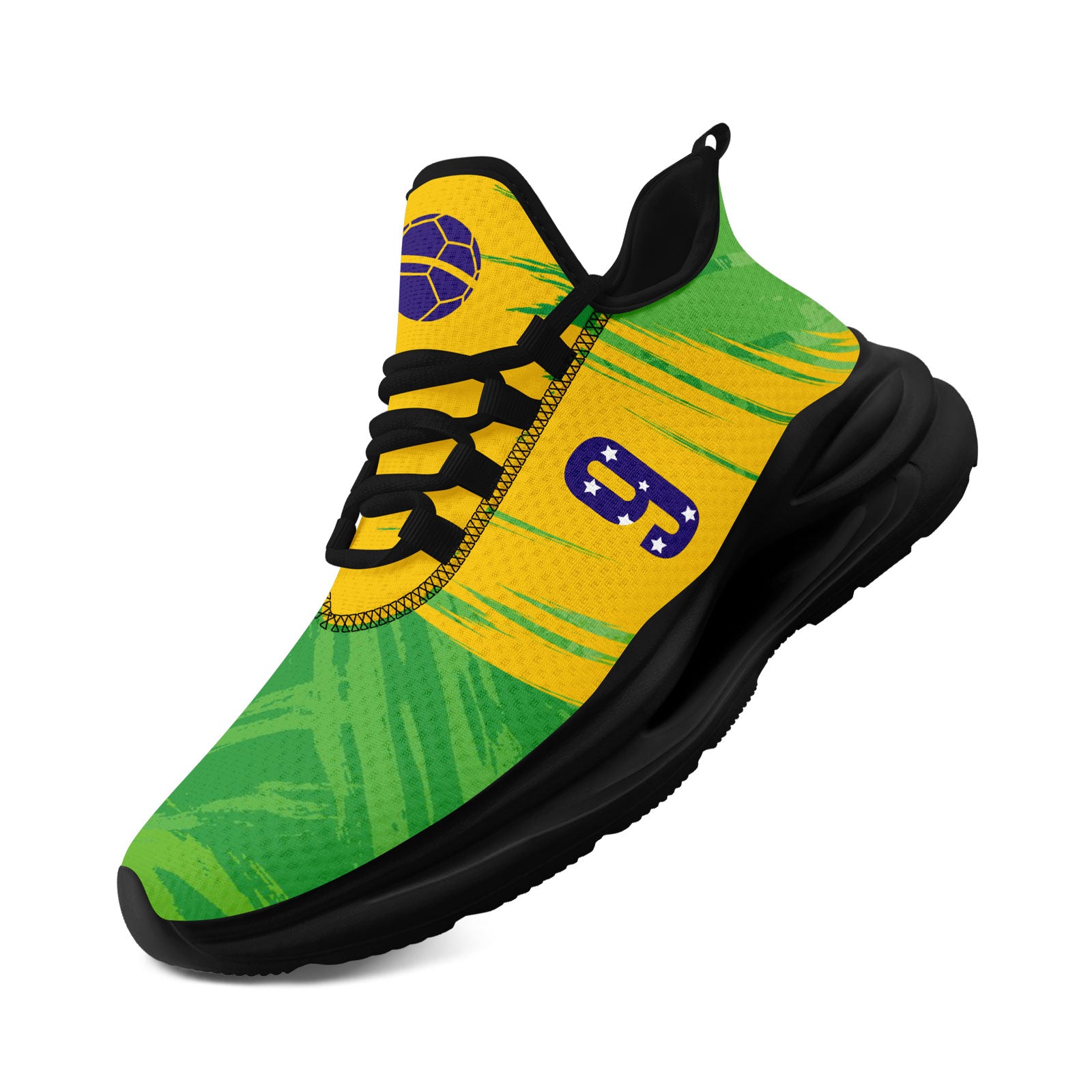 Custom 2026 World Cup Brazil Sneakers DIY Country Flag Running Shoes Lightweight Sport Shoes Gift for Football Fans Personalized Team Name and Logo FN079-F027080-5