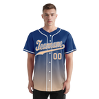 Custom Blue Beige Fade Fashion Personalized Authentic Baseball Jersey BSBJ01-D0a70da